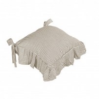 Stuhlhusse 42x42cm Baumwolle beigen Rand  19.00